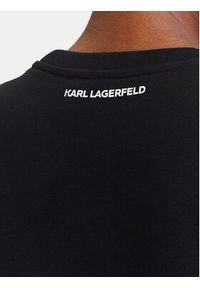 Karl Lagerfeld - KARL LAGERFELD Bluza A3W20010 Czarny Regular Fit. Typ kołnierza: dekolt w karo. Kolor: czarny. Materiał: bawełna #5