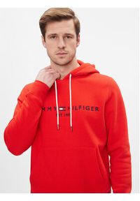 TOMMY HILFIGER - Tommy Hilfiger Bluza Tommy Logo Hoody MW0MW11599 Czerwony Regular Fit. Kolor: czerwony. Materiał: syntetyk #5