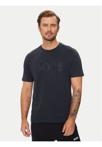 BOSS - Boss T-Shirt 50519358 Granatowy Regular Fit. Kolor: niebieski. Materiał: bawełna