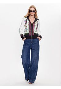Versace Jeans Couture Bluza 74HAI3A6 Biały Regular Fit. Typ kołnierza: kołnierzyk włoski. Kolor: biały. Materiał: bawełna #4