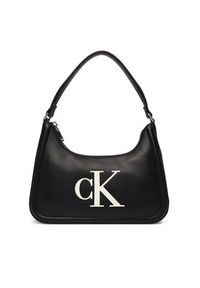 Calvin Klein Torebka Bold Ck Small Shoulder Bag LV04F3230G Czarny. Kolor: czarny. Materiał: skórzane #4