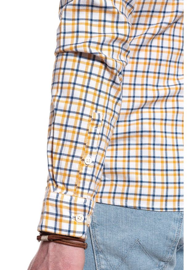 Lee - LEE SLIM BUTTON DOWN GOLDEN YELLOW L66XDCNF 112116693. Typ kołnierza: button down