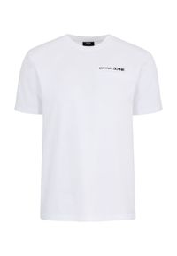Ochnik - Biały basic T-shirt męski z logo marki OCHNIK. Kolor: biały. Materiał: bawełna
