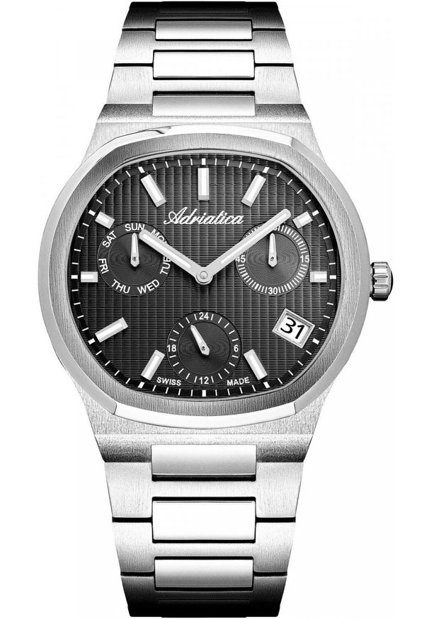 Zegarek Adriatica Zegarek męski Adriatica A8349.5116QF srebrny. Kolor: srebrny