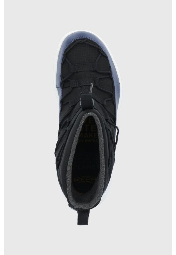 keen - Keen Buty męskie kolor czarny lekko ocieplone. Nosek buta: okrągły. Zapięcie: sznurówki. Kolor: czarny. Materiał: guma
