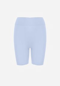 Renee - Niebieskie Elastyczne Szorty Biker High Waist Diovien. Okazja: na co dzień. Stan: podwyższony. Kolor: niebieski. Materiał: prążkowany. Długość: krótkie. Styl: casual #6