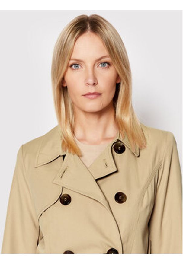 only - ONLY Trencz Valerie 15191821 Beżowy Regular Fit. Kolor: beżowy. Materiał: syntetyk