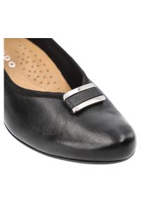 Czarne Półbuty Armodo Damskie Eleganckie Buty. Kolor: czarny. Materiał: skóra. Szerokość cholewki: normalna. Styl: elegancki