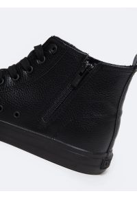 Big-Star - Trampki męskie wysokie ze skóry ekologicznej czarne MM174012 906. Kolor: czarny. Materiał: skóra ekologiczna. Szerokość cholewki: normalna #3