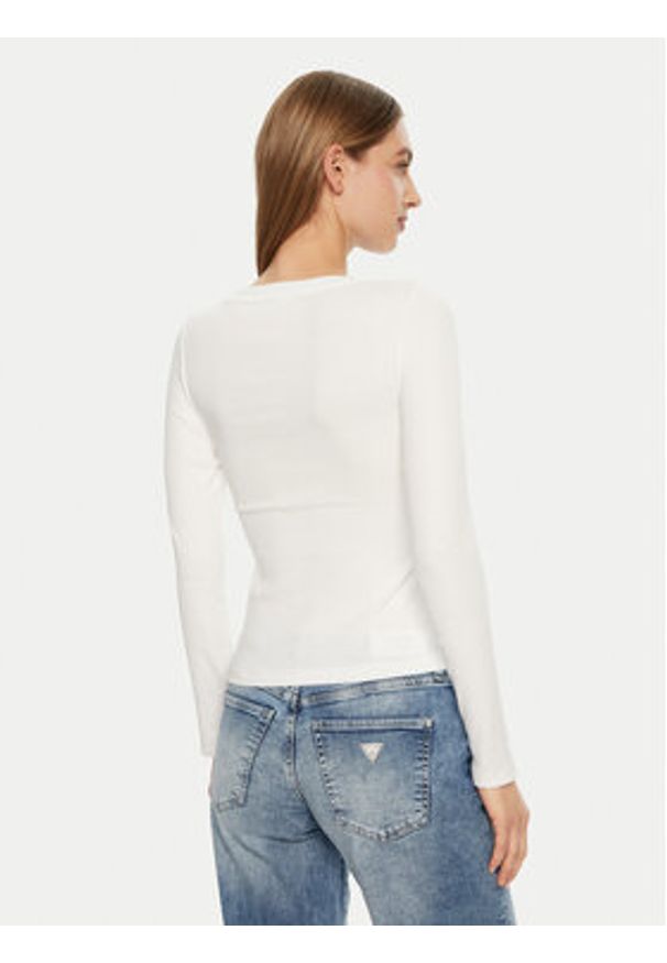 Guess Jeans T-Shirt W5RI58 KA0H1 Biały Regular Fit. Kolor: biały. Materiał: bawełna