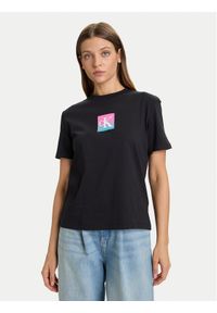 Calvin Klein Jeans T-Shirt Classic Monogram LV047D874G Czarny Regular Fit. Kolor: czarny. Materiał: bawełna