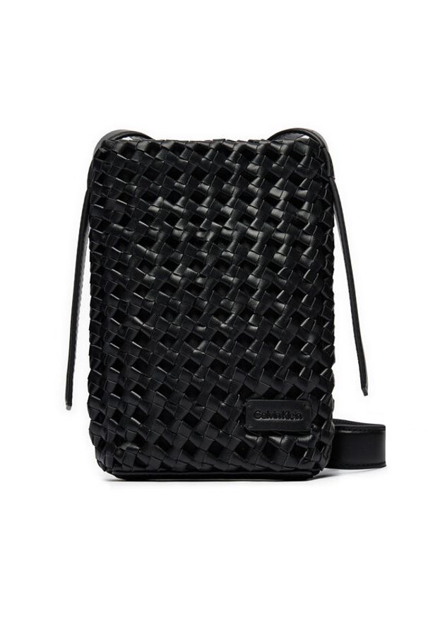Calvin Klein Torebka Ck Braided Mini Bag K60K612172 Czarny. Kolor: czarny. Materiał: skórzane