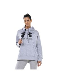 Under Armour - Bluza Z Kapturem Damska Polar Rival. Typ kołnierza: kaptur. Kolor: szary. Materiał: polar