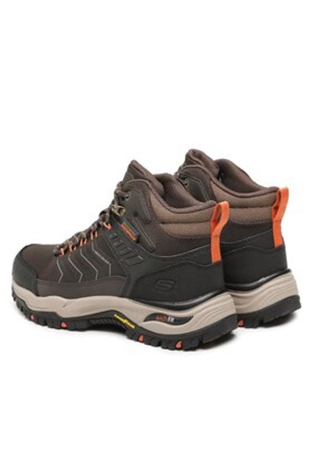 skechers - Skechers Trapery Arch Fit Dawson Raveno 204634/BRN Brązowy. Kolor: brązowy. Materiał: materiał