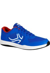 ARTENGO - Buty tenisowe TS130 męskie na twardą nawierzchnię. Kolor: niebieski. Materiał: mesh, syntetyk, kauczuk. Szerokość cholewki: normalna. Sport: tenis