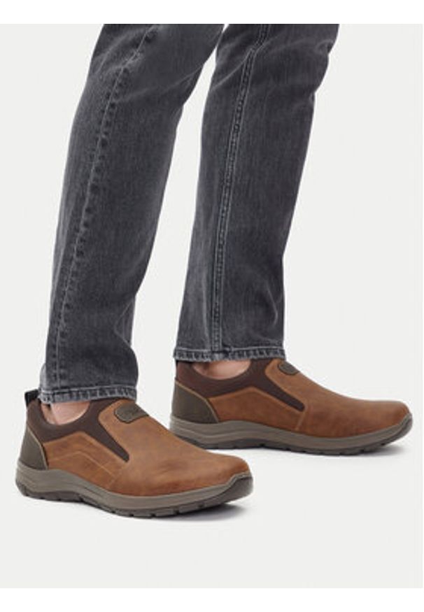 Rieker Półbuty 03650-24 Brązowy. Kolor: brązowy. Materiał: materiał