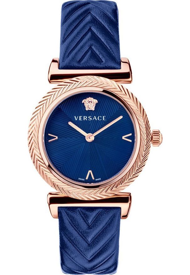 VERSACE - Zegarek Versace Zegarek damski Versace VERE01720 niebieski. Kolor: niebieski