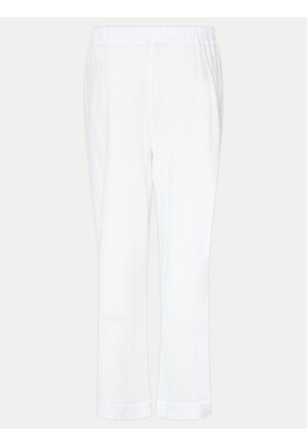 Seafolly Spodnie materiałowe Crinkle 55430-PA Biały Regular Fit. Kolor: biały. Materiał: bawełna