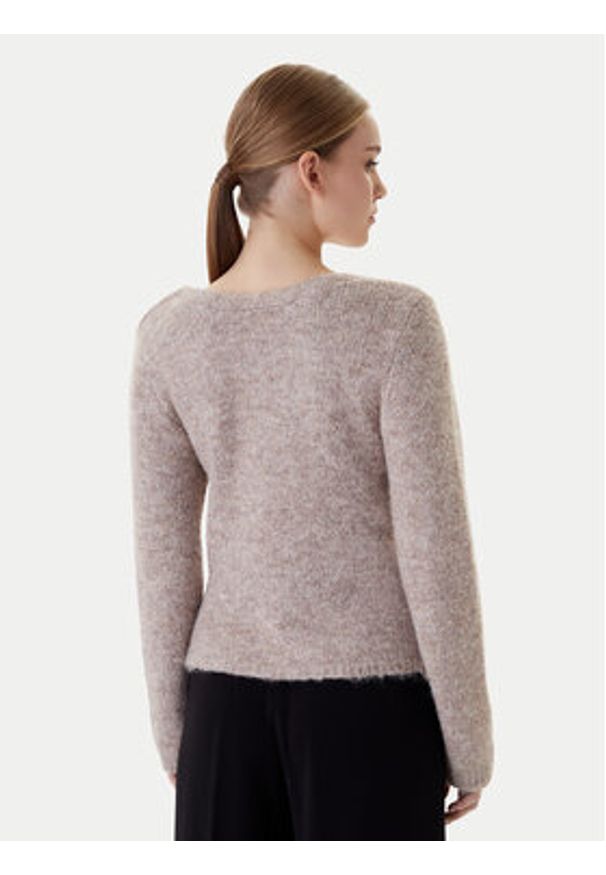 only - ONLY Sweter Zaggie 15376349 Beżowy Regular Fit. Kolor: beżowy. Materiał: syntetyk