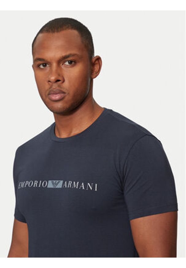 Emporio Armani Underwear T-Shirt 111971 4F525 00135 Granatowy Regular Fit. Kolor: niebieski. Materiał: bawełna