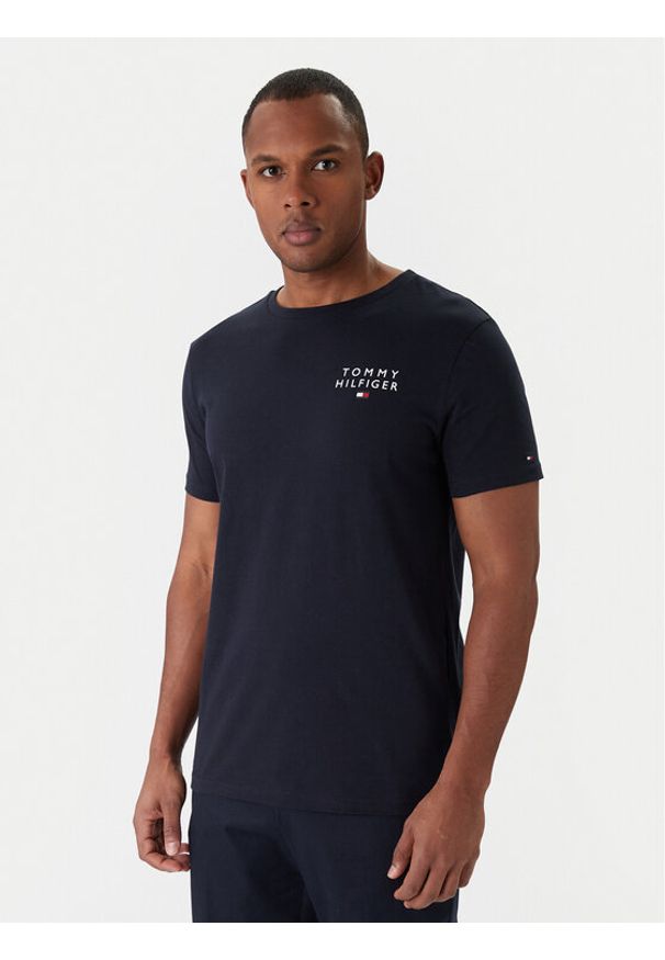 TOMMY HILFIGER - Tommy Hilfiger T-Shirt UM0UM02916 Granatowy Regular Fit. Kolor: niebieski. Materiał: bawełna