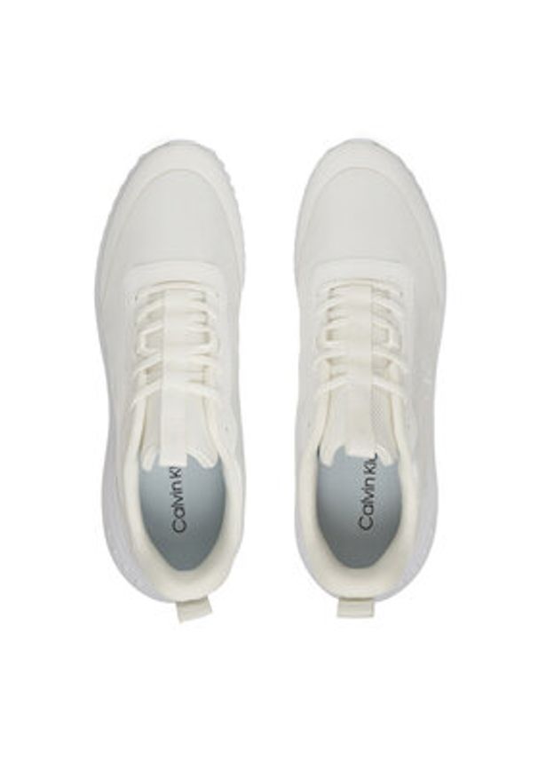 Calvin Klein Sneakersy Eva Runner Lace Up Mat Mix YM0YM01442 Biały. Kolor: biały. Materiał: materiał