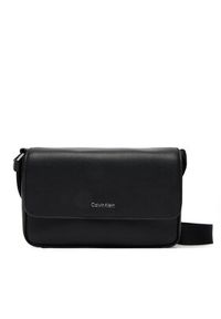Calvin Klein Torebka Raised Small Flap Messenger LV04D3327G Czarny. Kolor: czarny. Materiał: skórzane #4
