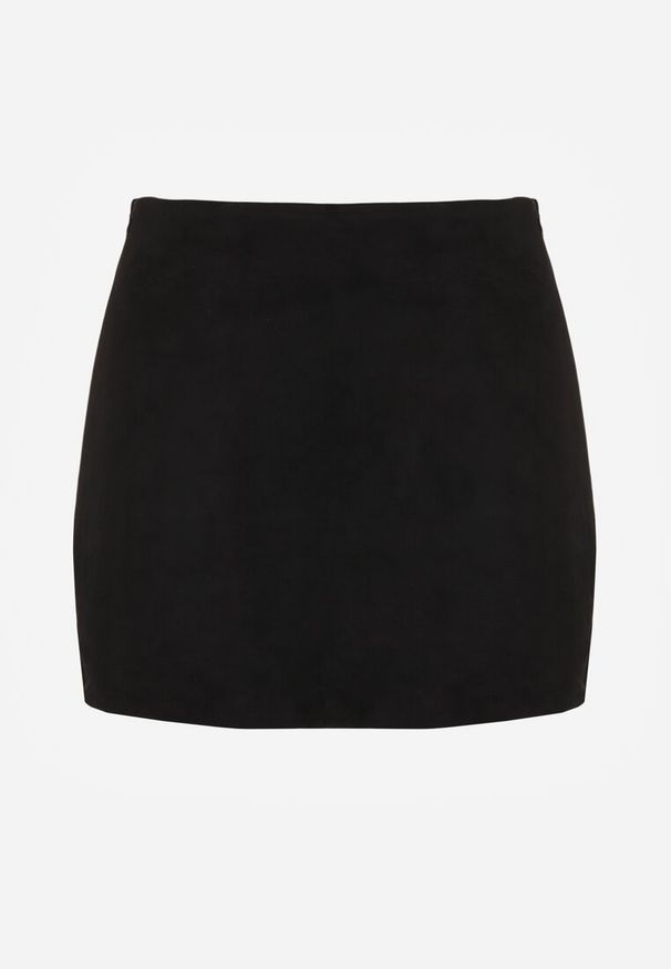 Renee - Czarne Spódnico-Spodenki z Ozdobną Imitacją Kieszeni Sewressa. Kolor: czarny. Materiał: koronka. Styl: elegancki, klasyczny