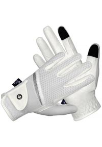 EQUESTRIAN QUEEN - Rękawiczki jeździeckie Equestrian Queen Savaii siateczkowe. Kolor: biały. Sport: jeździectwo #1