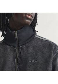 Adidas - adidas Bluza adicolor Denim Firebird KD1516 Czarny Loose Fit. Kolor: czarny. Materiał: bawełna #7