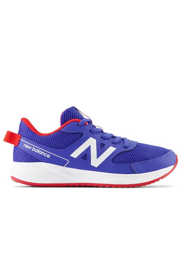 Buty New Balance YK570MR3 - niebieskie. Okazja: na co dzień. Kolor: niebieski. Materiał: guma, materiał, syntetyk. Szerokość cholewki: normalna