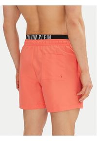 Calvin Klein Swimwear Szorty kąpielowe KM0KM01093 Różowy Regular Fit. Kolor: różowy. Materiał: syntetyk