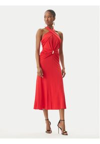 Elisabetta Franchi Sukienka koktajlowa AB71952E2 CG5 Czerwony Regular Fit. Kolor: czerwony. Materiał: wiskoza. Styl: wizytowy #5