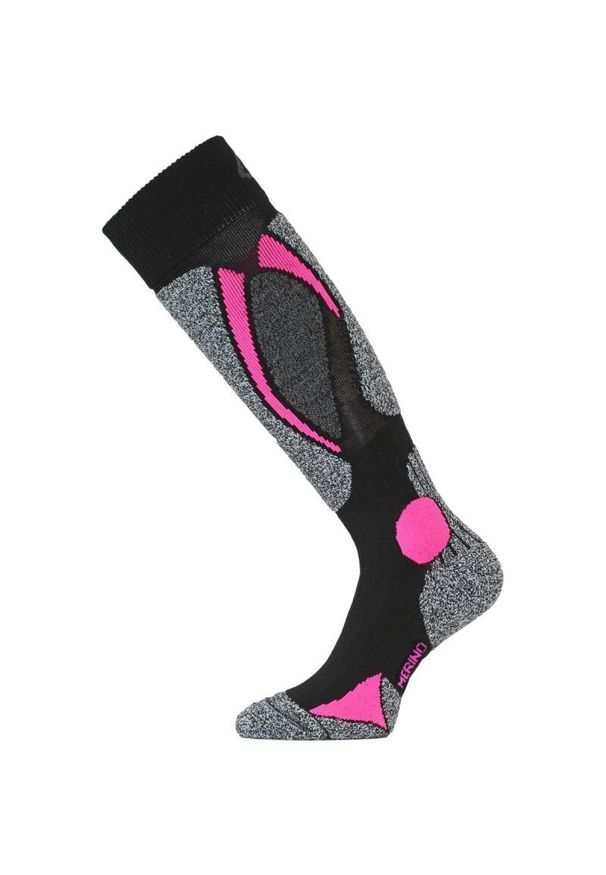 LASTING - Skarpety narciarskie Lasting SWC 904 Merino S (34-37). Kolor: wielokolorowy, czarny, różowy. Materiał: wełna. Sport: narciarstwo