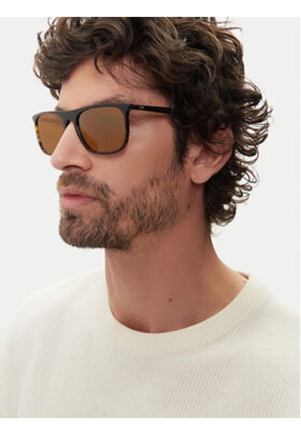 Ray-Ban Okulary przeciwsłoneczne 0RB2216 902/33 Brązowy. Kolor: brązowy