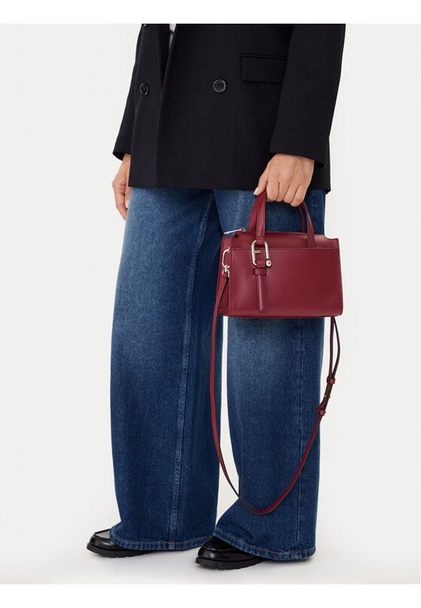 Furla Torebka Nuvola Small WB01337 BX2045 CN 0053S 1007 Bordowy. Kolor: czerwony. Materiał: skórzane