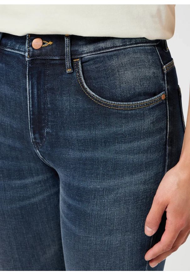 Wrangler - WRANGLER DAMSKIE SPODNIE JEANSOWE WRANGLER HIGH SKINNY HARMONY BLUES 112355900