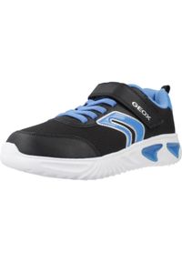 Geox - Buty GEOX J ASSISTER BOY Czarny. Kolor: czarny. Materiał: syntetyk, tkanina. Sport: turystyka piesza