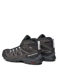 salomon - Salomon Trekkingi X Ward Leather Mid GORE-TEX L47181900 Czarny. Kolor: czarny. Materiał: skóra, zamsz