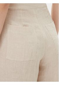 ICONA Spodnie materiałowe RP5LE005 Beżowy Relaxed Fit. Kolor: beżowy. Materiał: len #5