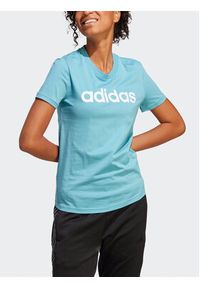 Adidas - adidas T-Shirt Essentials Slim Logo T-Shirt IC0629 Niebieski Slim Fit. Kolor: niebieski. Materiał: bawełna #5