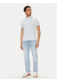 TOMMY HILFIGER - Tommy Hilfiger Polo Seasonal MW0MW39993 Błękitny Slim Fit. Typ kołnierza: polo. Kolor: niebieski. Materiał: bawełna