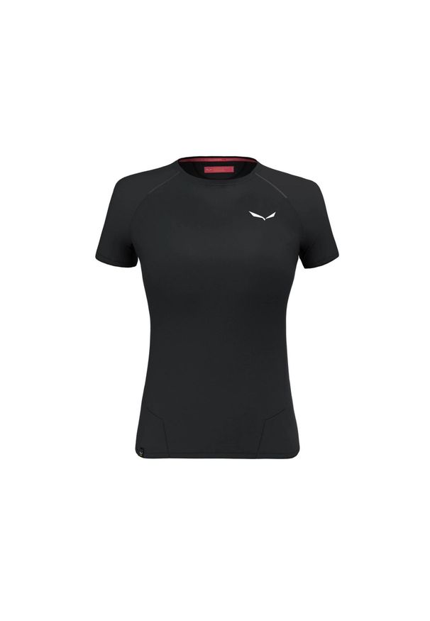 Koszulka turystyczna damska Salewa Pedroc PTC Delta W z krótkim rękawem. Kolor: czarny. Długość rękawa: krótki rękaw. Długość: krótkie. Sport: turystyka piesza