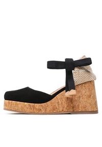 Castañer Espadryle Tina Cork/007 023075-100 Czarny. Kolor: czarny. Materiał: skóra #6