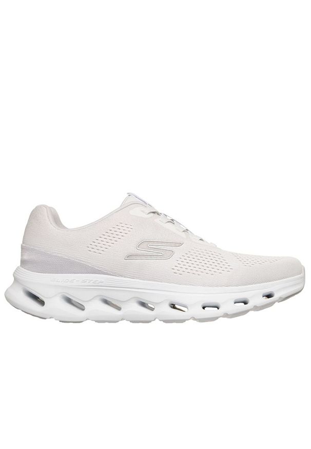 skechers - Buty męskie Skechers Go Walk Glide-Step 2.0 - Vic 217020WHT - białe. Okazja: na co dzień. Zapięcie: sznurówki. Kolor: biały. Szerokość cholewki: normalna. Wzór: aplikacja. Model: Skechers Sport