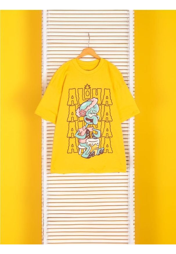 Sinsay - Koszulka SpongeBob - żółty. Kolor: żółty. Wzór: nadruk