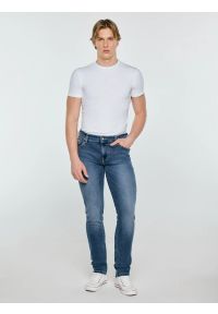 Big-Star - Jeansy męskie dopasowane niebieskie Ronan 397. Kolor: niebieski. Styl: elegancki, klasyczny, sportowy #6