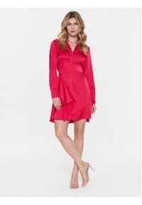 Guess Sukienka koszulowa Alya W2BK83 WF1T2 Różowy Regular Fit. Kolor: różowy. Materiał: syntetyk. Typ sukienki: koszulowe #4