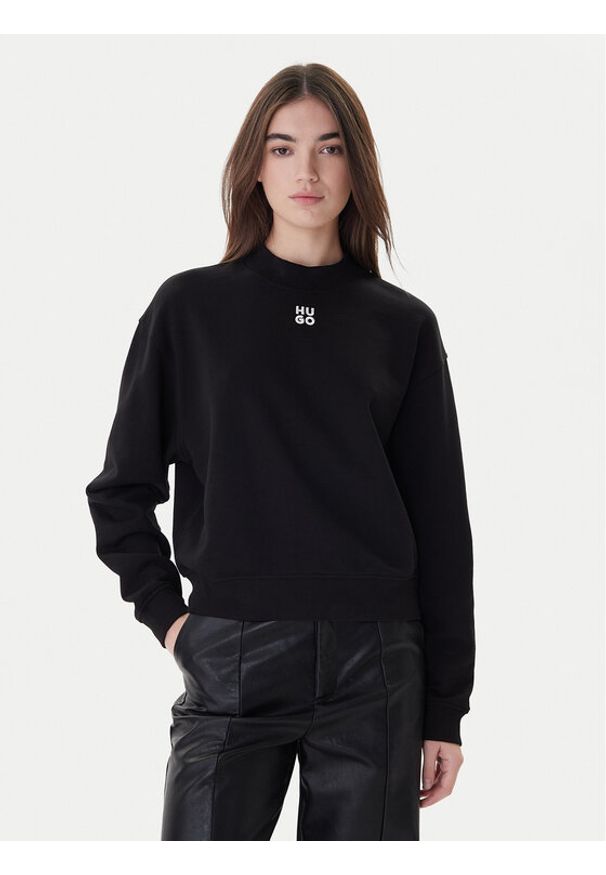 Hugo Bluza Daxandria 50527463 Czarny Relaxed Fit. Kolor: czarny. Materiał: bawełna