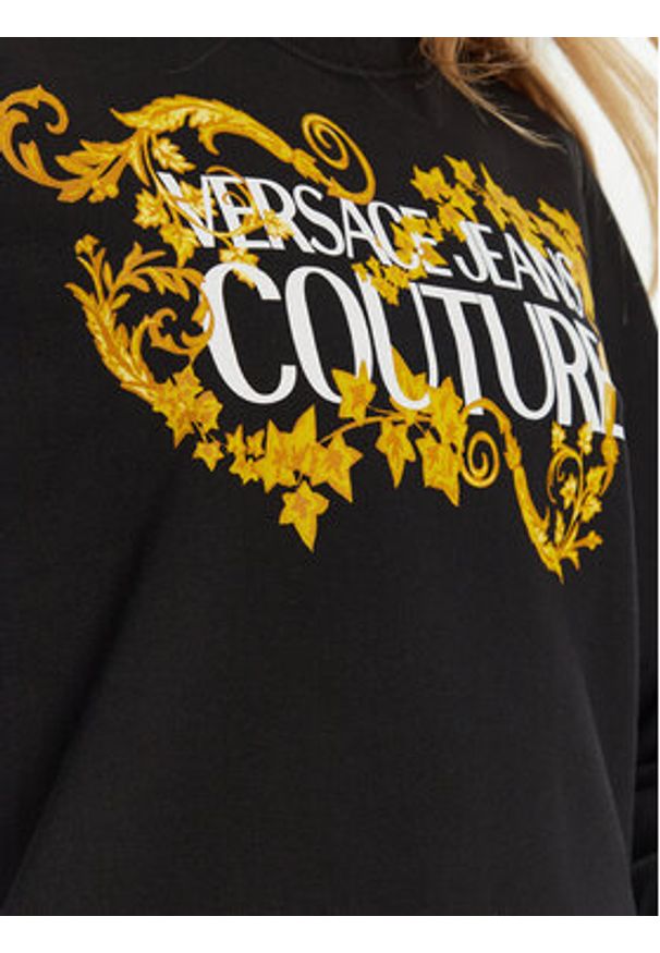 Versace Jeans Couture Bluza 77HAIE05 Czarny Regular Fit. Typ kołnierza: kołnierzyk włoski. Kolor: czarny. Materiał: bawełna